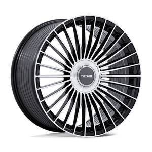 Niche NC282 SERENE Gloss Black W/ Machined Face 22x10.5 +38 5x112|5x120mm 72.6mm