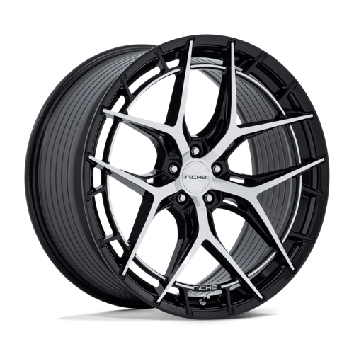 Niche NC286 RIVIERA Gloss Black W/ Machined Face 20x9 +35 5x114.3mm 72.6mm - Wheelwiz