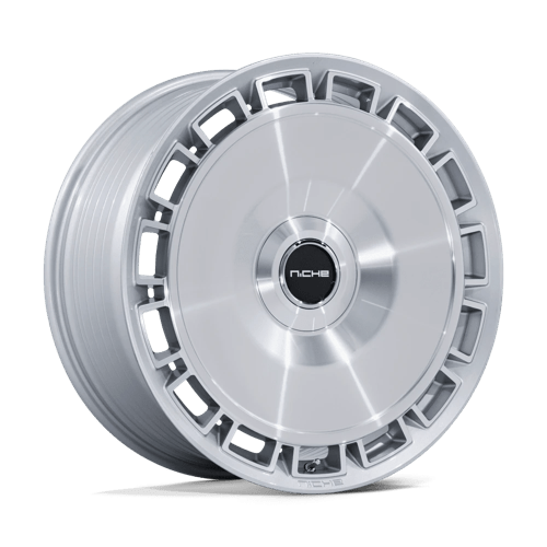 Niche NC287 VENICE Gloss Silver W/ Machined Face 22x9 +38 5x108|5x114.3mm 72.6mm - Wheelwiz