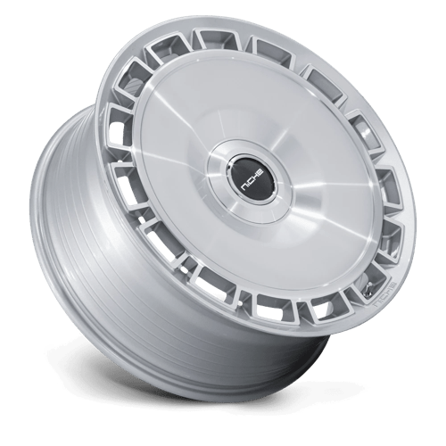 Niche NC287 VENICE Gloss Silver W/ Machined Face 22x10.5 +38 5x112|5x120mm 72.6mm - Wheelwiz