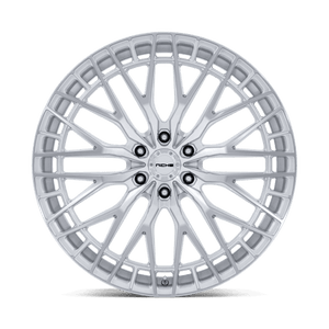 Niche NC288 GENOA Gloss Silver W/ Machined Face 24x10 +30 6x135mm 87.1mm - Wheelwiz