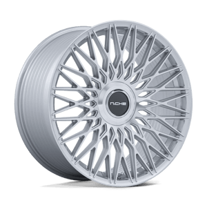 Niche NC289 CAPRI Gloss Silver W/ Machined Face 20x10.5 +40 5x112|5x114.3mm 72.6mm - Wheelwiz