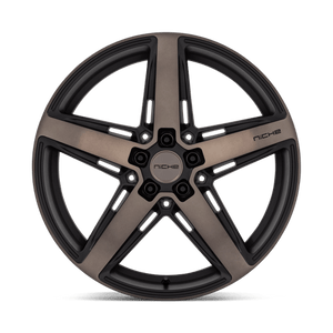 Niche M271 TERAMO Matte Black W Double Dark Tint 20x9 +25 5x112mm 66.6mm - Wheelwiz