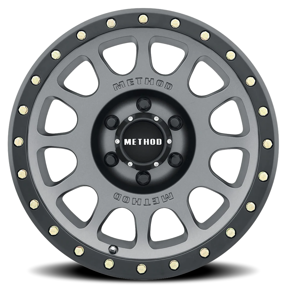 Method Race Wheels NV MR305 Titanium W/ Matte Black Lip 17x8.5 0 6x135mm 94mm