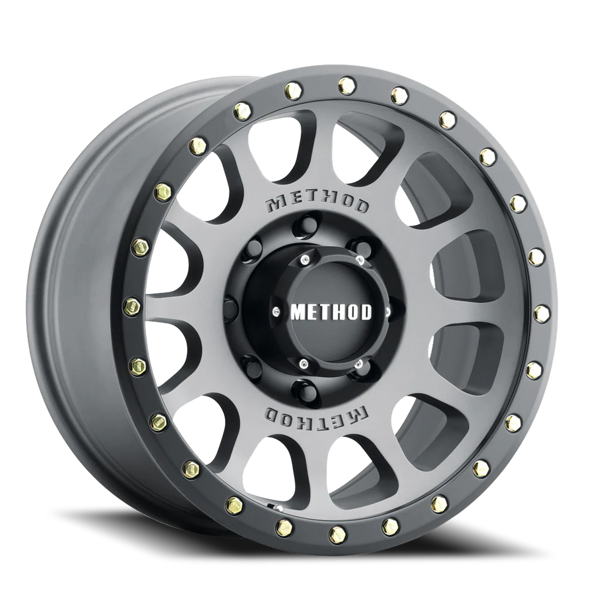Method Race Wheels NV MR305 Titanium W/ Matte Black Lip 20x9 +18 8x165.1mm 130.81mm
