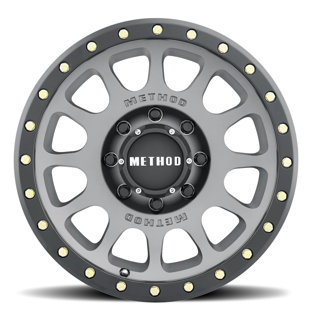 Method Race Wheels NV MR305 Titanium W/ Matte Black Lip 18x9 +18 8x165.1mm 130.81mm