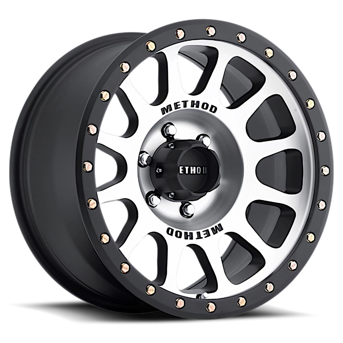 Method Race Wheels NV MR305 Black W/ Machined Face-Black Street Loc 18x9 +18 6x139.7mm 108mm