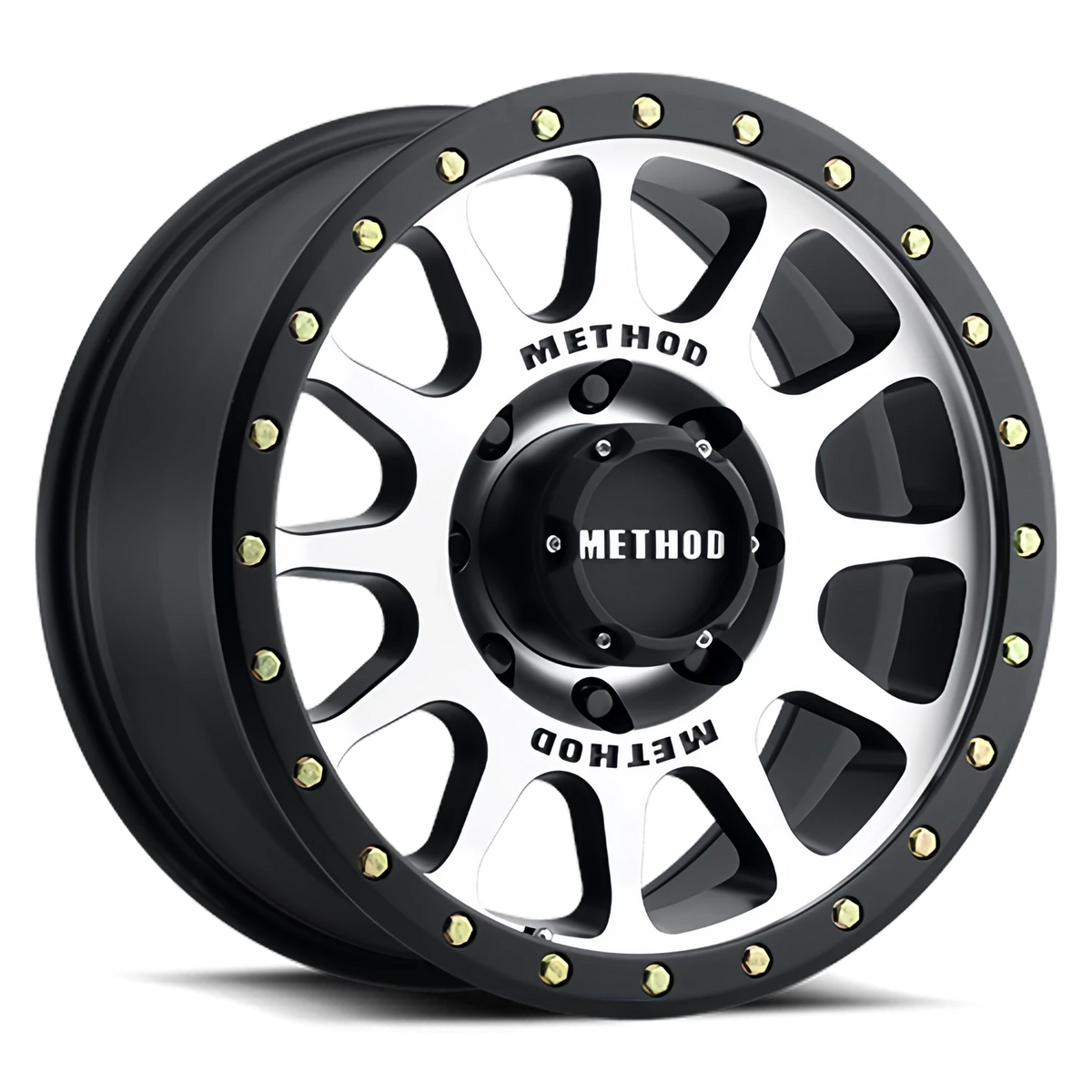 Method Race Wheels NV MR305 Black W/ Machined Face-Black Street Loc 18x9 +18 8x170mm 130.81mm