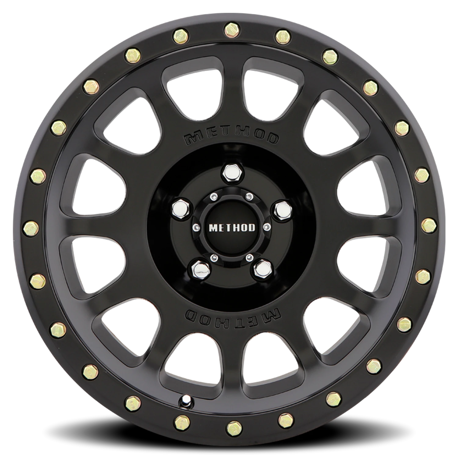 Method Race Wheels NV MR305 Matte Black W/ Gloss Black Lip 18x9 -12 5x127mm 94mm