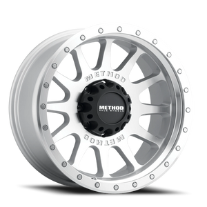 Method Race Wheels NV MR605 Machined Silver W/ Clear Coat 20x10 -24 8x170mm 124.9mm - Wheelwiz