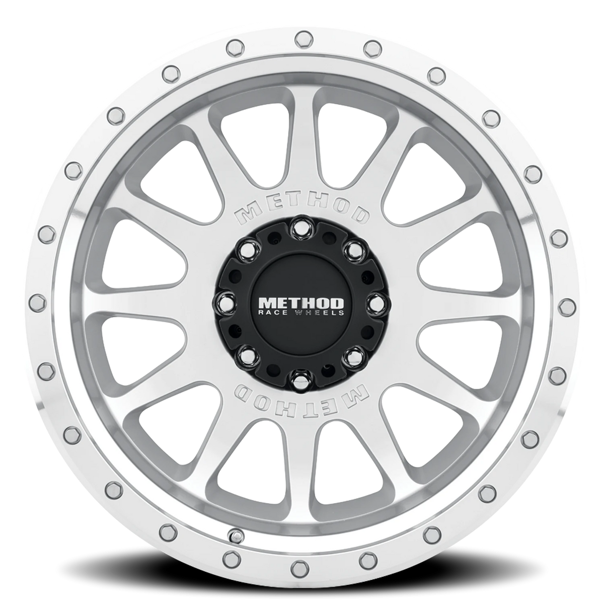 Method Race Wheels NV MR605 Machined Silver W/ Clear Coat 20x10 -24 8x170mm 124.9mm - Wheelwiz