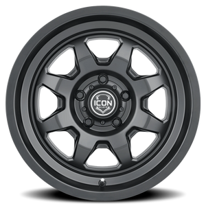 Icon Alloys Nuevo Satin Black 17x8.5 0 5x114.3mm 71.5mm