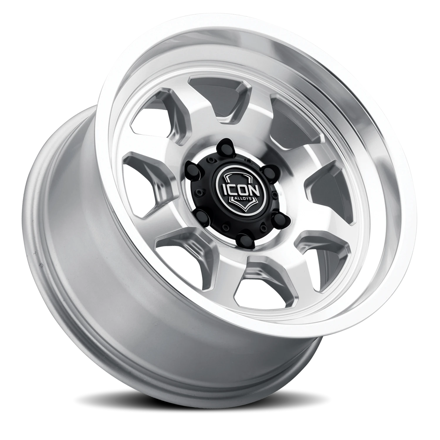 Icon Alloys Nuevo Machined Silver 17x8.5 -6 5x127mm 71.5mm