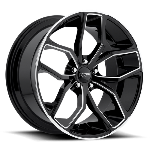 Foose F150 OUTCAST Gloss Black Milled 20x10 +40 5x120mm 72.6mm