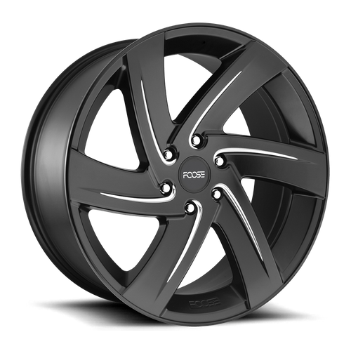 Foose F167 BODINE Matte Black Milled 22x9.5 +30 6x135mm 87.1mm - WheelWiz