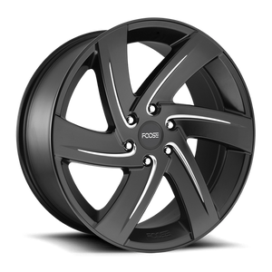 Foose F167 BODINE Matte Black Milled 22x9.5 +30 6x135mm 87.1mm - WheelWiz