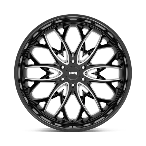 DUB S263 OG Gloss Black Milled 22x9.5 +25 6x139.7mm 106.1mm - Wheelwiz