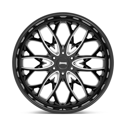 DUB S263 OG Gloss Black Milled 24x10 +25 6x139.7mm 106.1mm - Wheelwiz