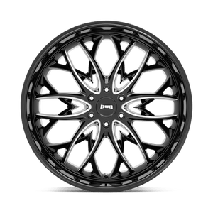 DUB S263 OG Gloss Black Milled 24x10 +25 6x139.7mm 106.1mm - Wheelwiz