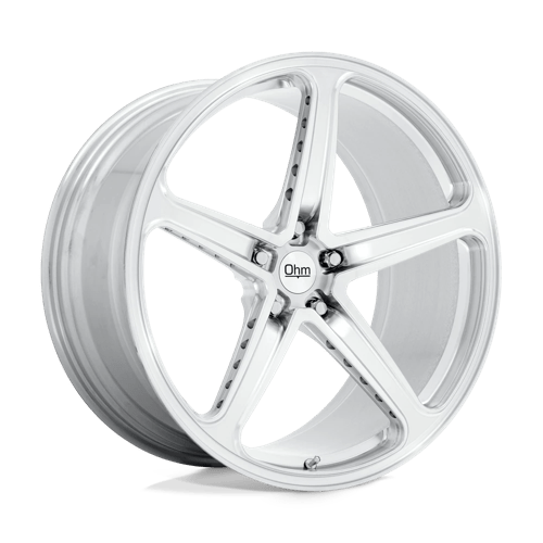 OHM AMP Silver Machined 22x10.5 +30 5x120mm 64.2mm - Wheelwiz