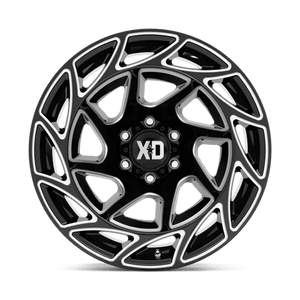 XD Series XD860 ONSLAUGHT Gloss Black Milled 20x12 -44 6x135mm 87.1mm - Wheelwiz