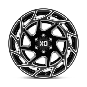 XD Series XD860 ONSLAUGHT Gloss Black Milled 20x12 -44 6x139.7mm 106.1mm - Wheelwiz