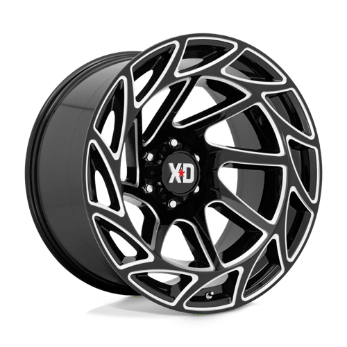XD Series XD860 ONSLAUGHT Gloss Black Milled 22x12 -44 6x139.7mm 106.1mm - Wheelwiz