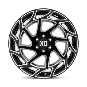 XD Series XD860 ONSLAUGHT Gloss Black Milled 22x12 -44 6x139.7mm 106.1mm - Wheelwiz