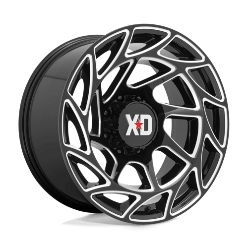 XD Series XD860 ONSLAUGHT Gloss Black Milled 20x10 -18 8x165.1mm 125.1mm - Wheelwiz