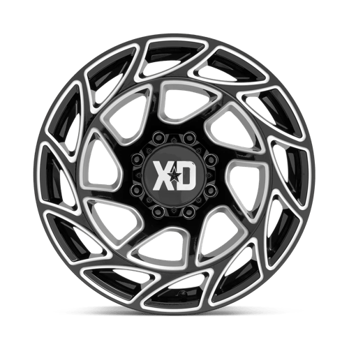 XD Series XD860 ONSLAUGHT Gloss Black Milled 20x10 -18 8x165.1mm 125.1mm - Wheelwiz