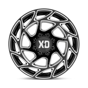 XD Series XD860 ONSLAUGHT Gloss Black Milled 20x10 -18 8x170mm 125.1mm - Wheelwiz