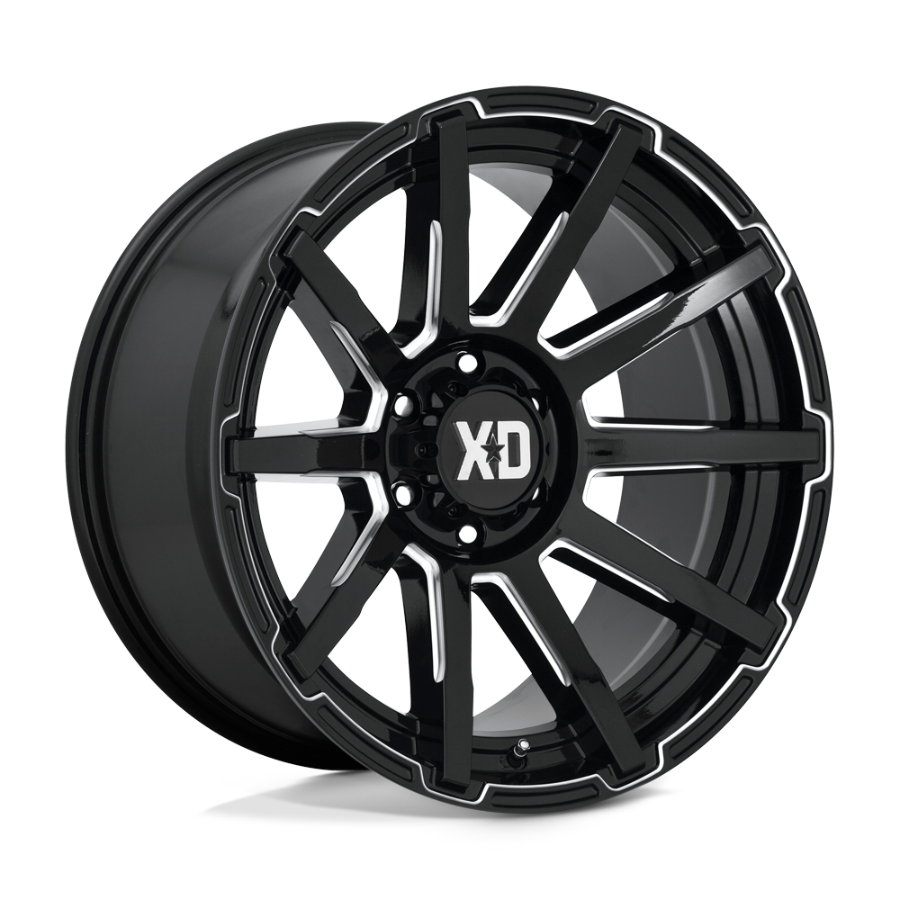 XD Series XD847 OUTBREAK Gloss Black Milled 18x9 +12 8x170mm 125.1mm - WheelWiz