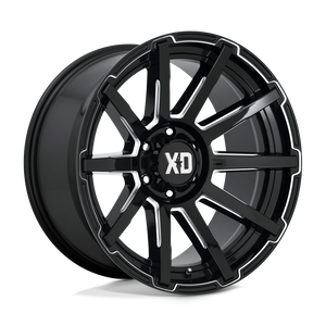 XD Series XD847 OUTBREAK Gloss Black Milled 18x9 +12 5x127mm 71.5mm - WheelWiz