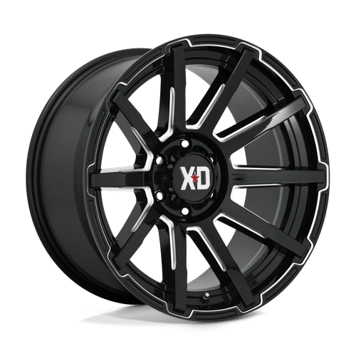 XD Series XD847 OUTBREAK Gloss Black Milled 20x9 +18 8x165.1mm 125.1mm - Wheelwiz