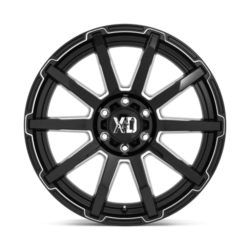 XD Series XD847 OUTBREAK Gloss Black Milled 20x9 +18 6x120mm 66.9mm - Wheelwiz
