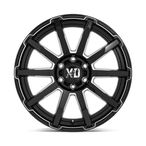 XD Series XD847 OUTBREAK Gloss Black Milled 17x9 +30 6x139.7mm 106.1mm - Wheelwiz