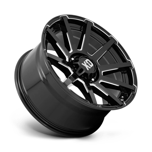 XD Series XD847 OUTBREAK Gloss Black Milled 20x10 +12 6x139.7mm 106.1mm - Wheelwiz
