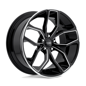 Foose F150 OUTCAST Gloss Black Milled 18x8 +40 5x120mm 72.6mm - WheelWiz