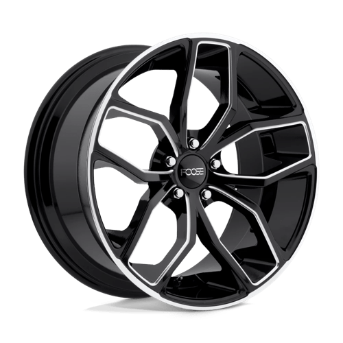 Foose F150 OUTCAST Gloss Black Milled 18x8 +40 5x114.3mm 72.6mm - WheelWiz