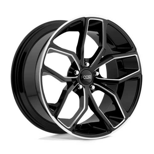 Foose F150 OUTCAST Gloss Black Milled 20x8.5 +35 5x114.3mm 72.6mm - Wheelwiz