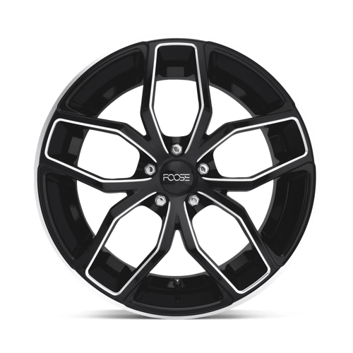 Foose F150 OUTCAST Gloss Black Milled 18x8 +40 5x120mm 72.6mm - WheelWiz