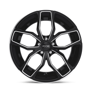 Foose F150 OUTCAST Gloss Black Milled 20x10 +40 5x120mm 72.6mm - Wheelwiz