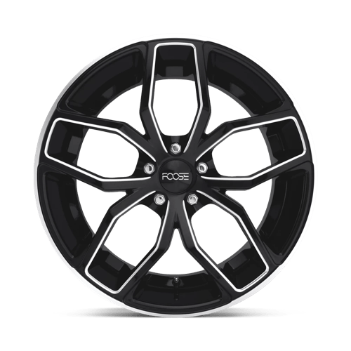 Foose F150 OUTCAST Gloss Black Milled 20x10 +40 5x120mm 72.6mm - Wheelwiz
