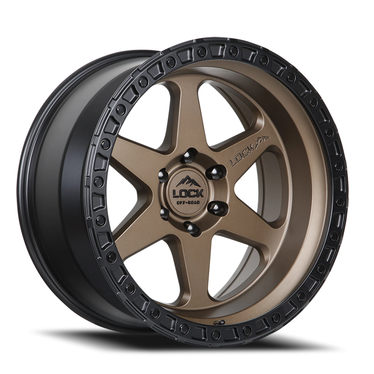 Lock Offroad Olympus Matte Desert Bronze W/ Matte Black Ring 17x9 -12 6x139.7mm 106.2mm