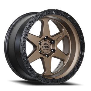 Lock Offroad Olympus Matte Desert Bronze W/ Matte Black Ring 20x10 -24 6x139.7mm 106.2mm