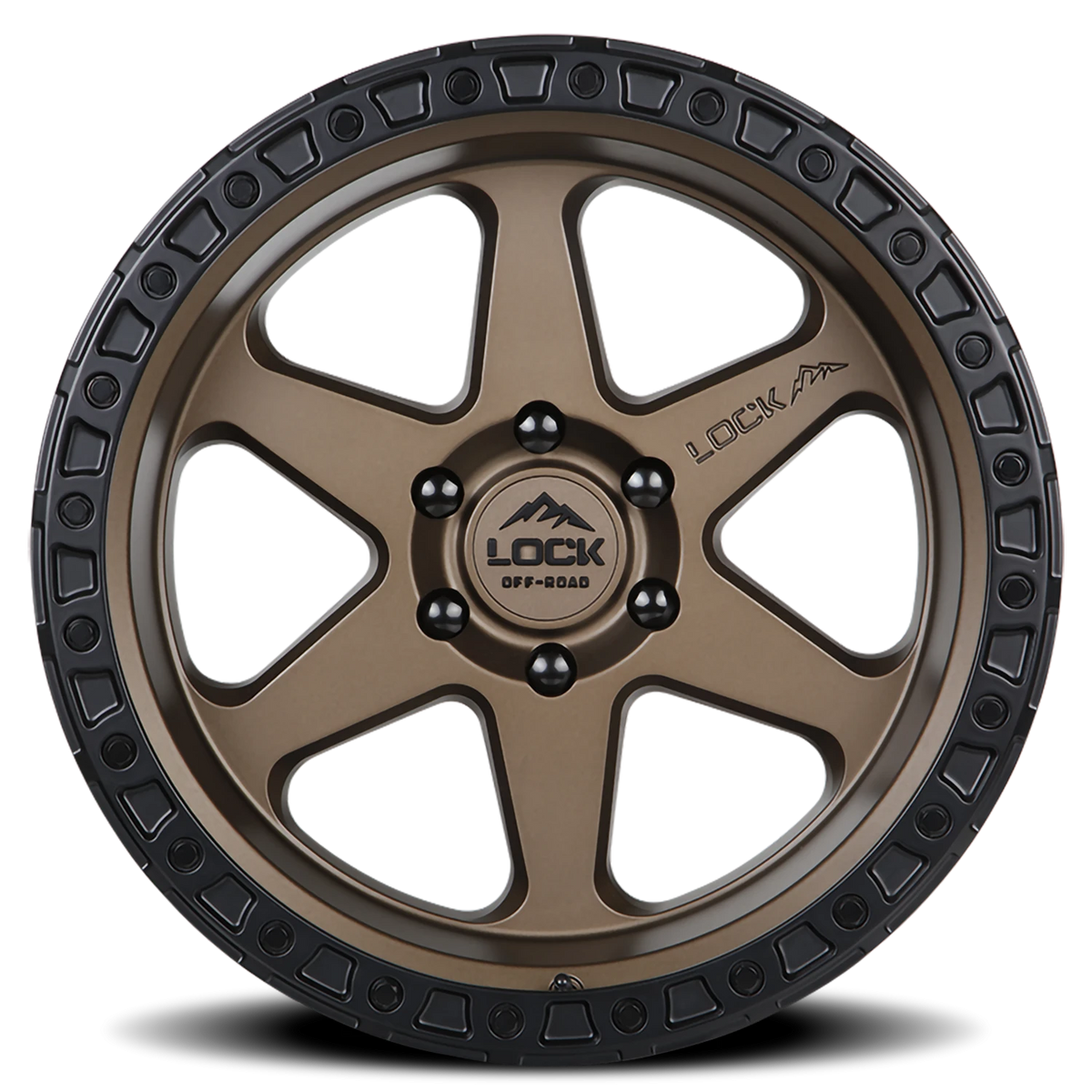 Lock Offroad Olympus Matte Desert Bronze W/ Matte Black Ring 17x9 -35 6x135mm 87.1mm