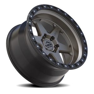 Lock Offroad Olympus Matte Grey W/ Matte Black Ring 17x9 -12 5x127mm 71.6mm