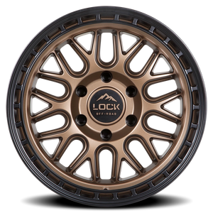 Lock Offroad Onyx Matte Bronze W/ Matte Black Ring 17x9 +1 5x127mm 71.5mm