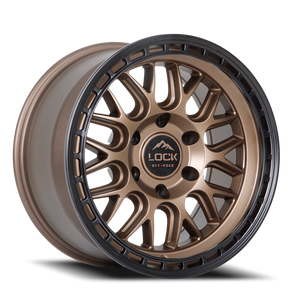 Lock Offroad Onyx Matte Bronze W/ Matte Black Ring 17x9 -12 6x139.7mm 106.2mm