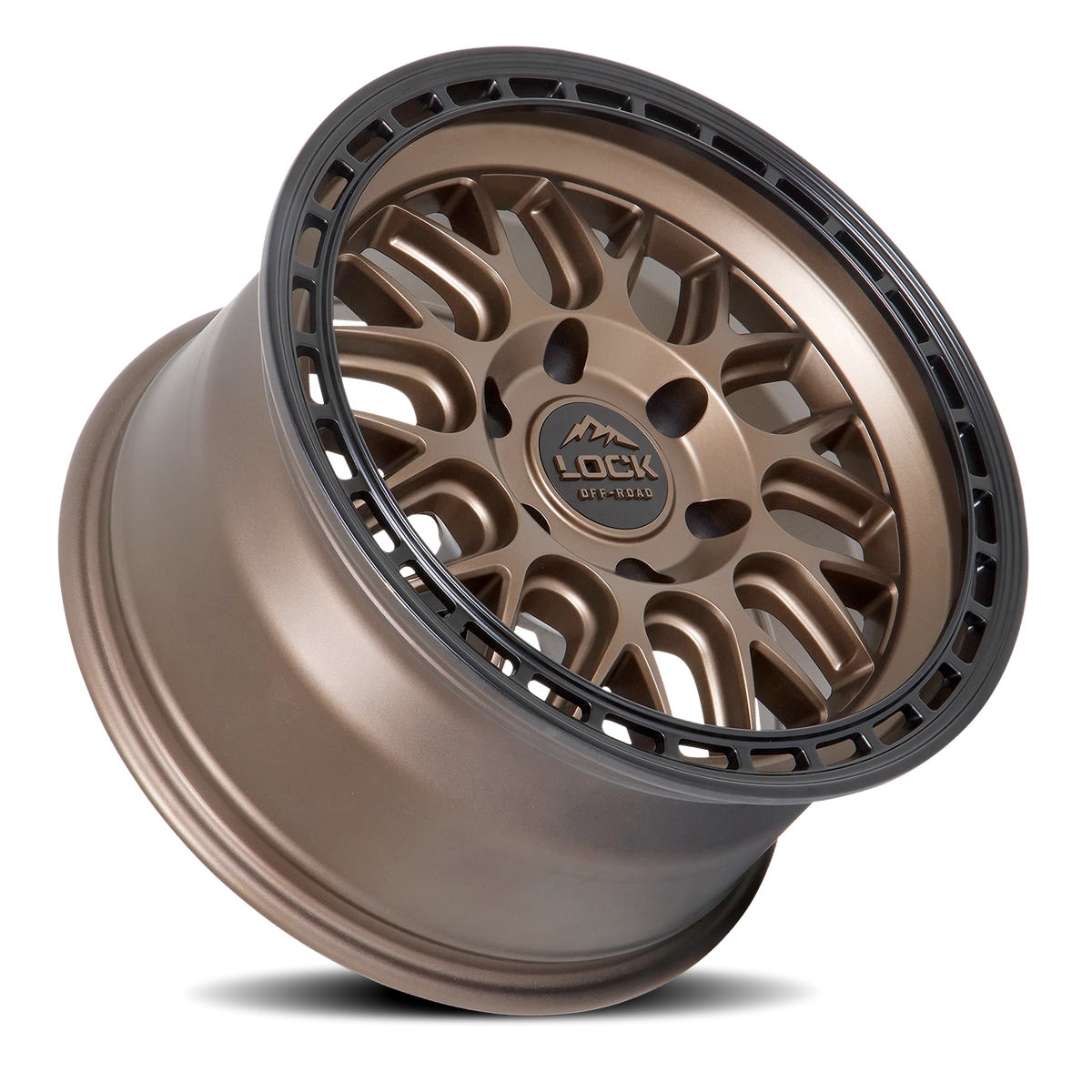 Lock Offroad Onyx Matte Bronze W/ Matte Black Ring 17x9 +1 6x139.7mm 106.2mm